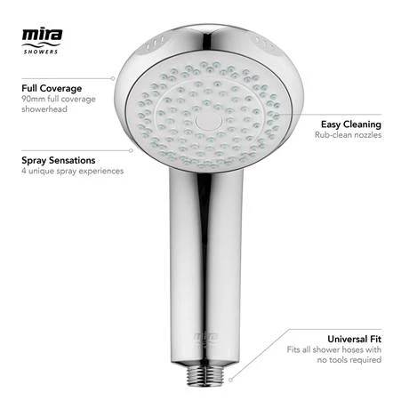 Mira Logic Four Spray Showerhead - Chrome - 2.1605.176 3 Mira Logic Four Spray Showerhead - Chrome - 2.1605.176 - Image 3