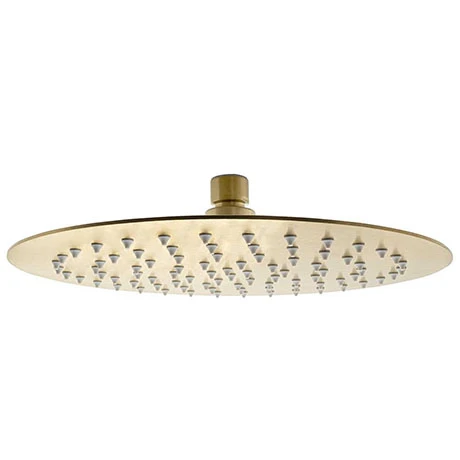 JTP Vos Brushed Brass 250mm Round Shower Head 1 JTP Vos Brushed Brass 250mm Round Shower Head