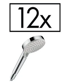 Hansgrohe Pack of 12 Vernis Blend Vario 2 Spray Hand Shower - Chrome - 26085000