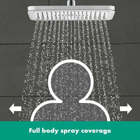 Hansgrohe Croma E EcoSmart 280 1 Spray Shower Head - 26258000 3 Hansgrohe Croma E EcoSmart 280 1 Spray Shower Head - 26258000 - Image 3