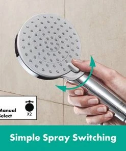 Hansgrohe Vernis Blend Vario 2 Spray Hand Shower - Chrome - 26270000 -Bathroom Supplies Sales 2024 26270000 a4 460