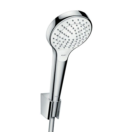 Hansgrohe Croma Select S Vario 3 Spray Handshower with Holder & 1600mm Hose - 26411400 1 Hansgrohe Croma Select S Vario 3 Spray Handshower with Holder & 1600mm Hose - 26411400