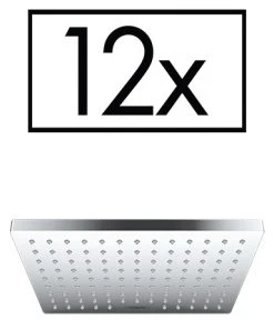 Hansgrohe Pack of 12 Vernis Shape 230 1 Spray Shower Head - Chrome - 26579000