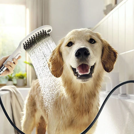Hansgrohe DogShower 3-Spray Dog Shower Handset - Matt White 1 Hansgrohe DogShower 3-Spray Dog Shower Handset - Matt White