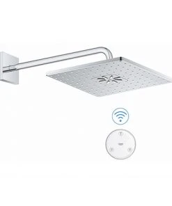 Grohe Rainshower SmartConnect 310 Cube Shower Head & Arm with Wireless Remote - 26642000