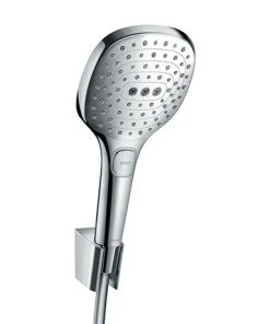 Hansgrohe Raindance Select E 120 3-Spray Hand Shower with Holder & 1.6m Hose - Chrome - 26720000