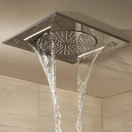 Grohe Rainshower F-Series 15" Ceiling Head Shower with 3 Spray Patterns - 27939001 4 Grohe Rainshower F-Series 15" Ceiling Head Shower with 3 Spray Patterns - 27939001 - Image 4