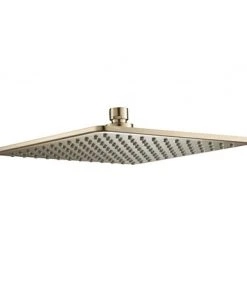 JTP Hix Brushed Brass 250mm Square Shower Head