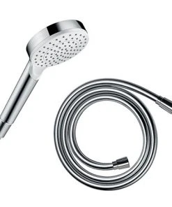 Hansgrohe Crometta 1 Spray Hand Shower 100 + Isiflex 1.6m Shower Hose