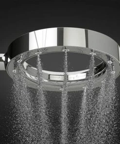 AQUAS Wave XJET Rain Shower 200mm Chrome + Wall Mounted Arm -Bathroom Supplies Sales 2024 AQ0282 d1 460