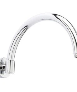 Hudson Reed - 300mm Round Fixed Head and Curved Wall Mounted Arm - HEAD26-ARM06 -Bathroom Supplies Sales 2024 ARM06 375