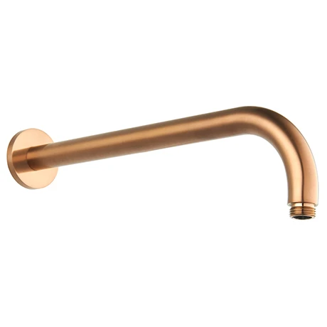 Arezzo 345mm Brushed Bronze Round Wall Mounted Shower Arm 1 Arezzo 345mm Brushed Bronze Round Wall Mounted Shower Arm