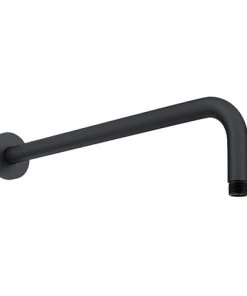 300mm Round Matt Black Wall Mounted Shower Arm