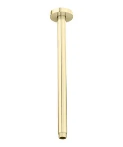 Arezzo 300mm Brushed Brass Round Ceiling Shower Arm