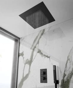 Arezzo Matt Black 400 x 400mm Recessed Ceiling Mounted Square Shower Head 6 Arezzo Matt Black 400 x 400mm Recessed Ceiling Mounted Square Shower Head -Bathroom Supplies Sales 2024 AZMB4CRS d2 460