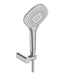 Ideal Standard Idealrain Evo 125mm Diamond 3 Function Handspray with Bracket + 1.25m Hose - B2460AA