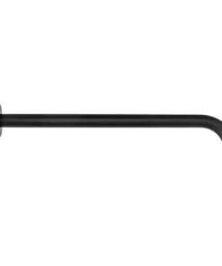 BagnoDesign 400mm Matt Black Round Wall Shower Arm