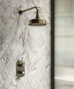 Chatsworth Antique Brass 8" Shower Head with Swivel Joint -Bathroom Supplies Sales 2024 CHAB8SH d2 460