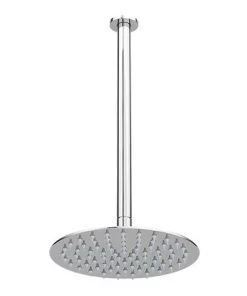 Cruze Ultra Thin Round Shower Head with Vertical Arm - 200mm -Bathroom Supplies Sales 2024 CRZ2VSA n d1 460