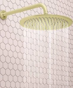 Arezzo Round 300mm Brushed Brass Fixed Shower Head + Wall Mounted Arm 10 Arezzo Round 300mm Brushed Brass Fixed Shower Head + Wall Mounted Arm -Bathroom Supplies Sales 2024 CRZ3WA BB d5 460