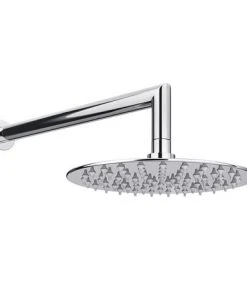 Cruze 200mm Ultra-Thin Round Shower Head with Wall Mounted Arm