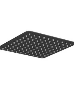 Arezzo Square 200 x 200mm Matt Black Fixed Shower Head