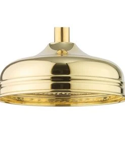 Crosswater Belgravia Unlacquered Brass 200mm Round Fixed Showerhead - FH08Q