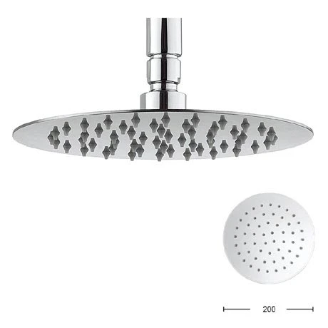 Crosswater - Central 200mm Round Fixed Showerhead - FH200SR+ 1 Crosswater - Central 200mm Round Fixed Showerhead - FH200SR+