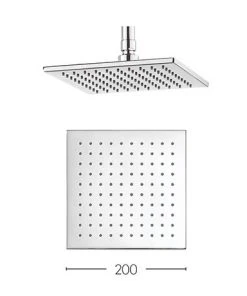 Crosswater - Zion 200mm Square Fixed Showerhead - FH220C