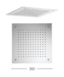 Crosswater 380mm Square Recessed Shower Head - FH380C
