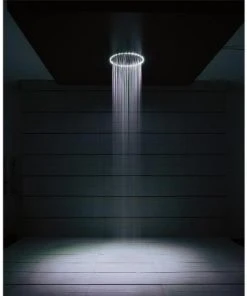 Crosswater - Rio White 240mm Round Showerhead with Lights and Arm -Bathroom Supplies Sales 2024 FHX720C D2 460