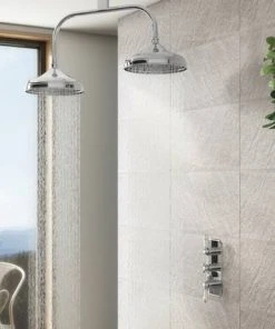 Belmont Traditional 12" Apron Fixed Dual Ceiling Mounted Shower Heads -Bathroom Supplies Sales 2024 HEAD110D detail2 460