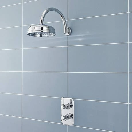 Hudson Reed 8" Apron Fixed Shower Head - Chrome - HEAD21 2 Hudson Reed 8" Apron Fixed Shower Head - Chrome - HEAD21 - Image 2