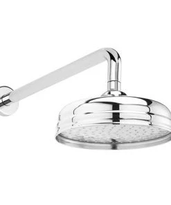 Hudson Reed 8" Apron Fixed Shower Head & Arm - Chrome