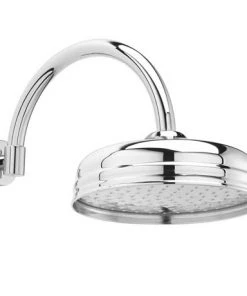 Hudson Reed 8" Apron Fixed Shower Head + Curved Arm