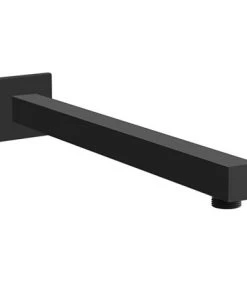 Arezzo Matt Black Square Wall Mounted Shower Arm