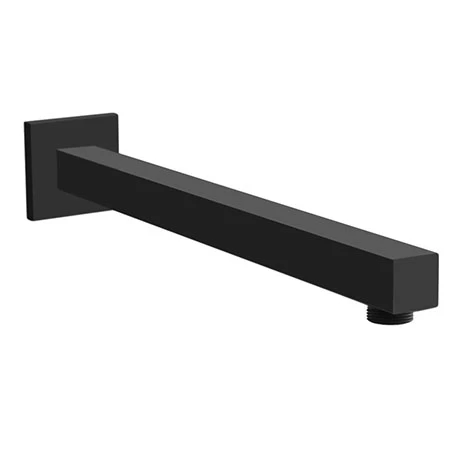 Arezzo Matt Black Square Wall Mounted Shower Arm 1 Arezzo Matt Black Square Wall Mounted Shower Arm