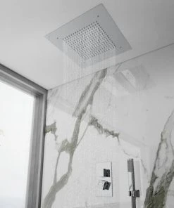 Milan Chrome 400 x 400mm Recessed Ceiling Mounted Square Shower Head -Bathroom Supplies Sales 2024 MB4CRS d3 460