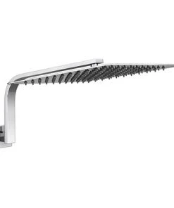 Milan 300 x 300mm Ultra Thin Shower Head with Curved Shower Arm