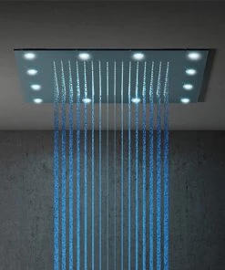 Milan 400mm LED Illuminated Fixed Ceiling Mounted Square Shower Head