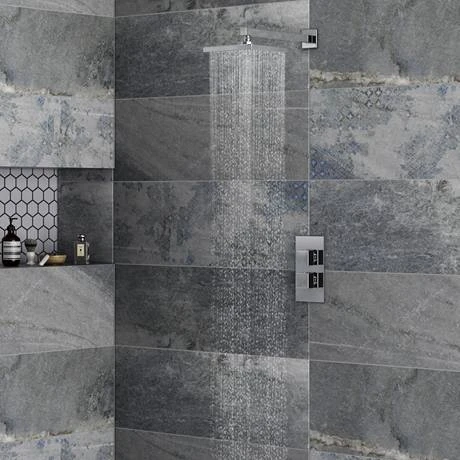 Milan 200 x 200mm Square Shower Head with Swivel Joint 3 Milan 200 x 200mm Square Shower Head with Swivel Joint - Image 3