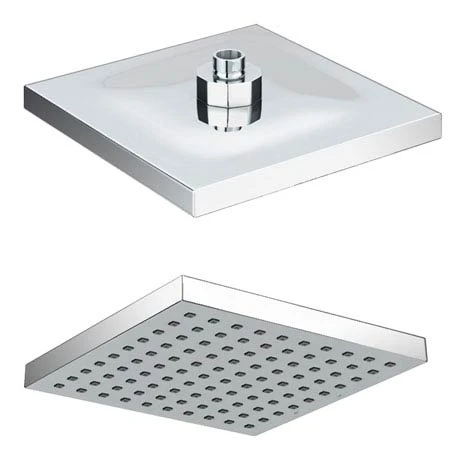 Milan 200 x 200mm Square Shower Head with Swivel Joint 1 Milan 200 x 200mm Square Shower Head with Swivel Joint