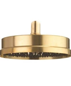 Crosswater MPRO Industrial 8" Easy Clean Shower Head - Unlacquered Brushed Brass - PRI08UB_EC