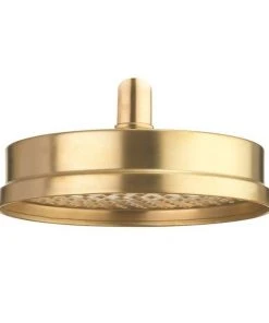 Crosswater MPRO Industrial 8" Shower Head - Unlacquered Brushed Brass - PRI08UB