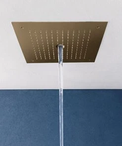 Crosswater MPRO Stream Fixed Ceiling Mounted Square Shower Head - Brushed Brass - PRO380F