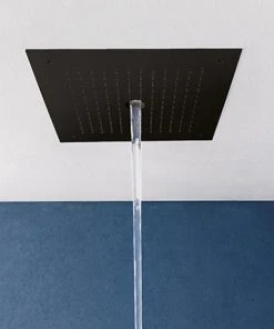 Crosswater MPRO Stream Fixed Ceiling Mounted Square Shower Head - Matt Black - PRO380M