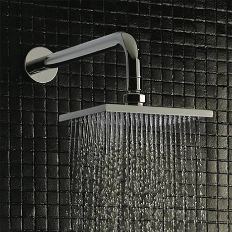 Minimalist 200 x 200mm Square Fixed Shower Head - Chrome - STY013 2 Minimalist 200 x 200mm Square Fixed Shower Head - Chrome - STY013 - Image 2