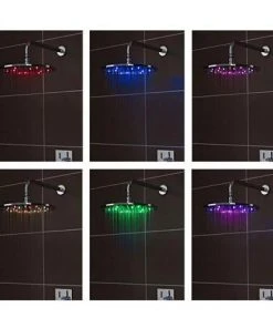 Nuie - 300mm Square LED Fixed Shower Head - STY072 -Bathroom Supplies Sales 2024 STY070 D1N 375