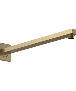 Venice Cubo 410mm Wall Mounted Shower Arm - Brushed Brass