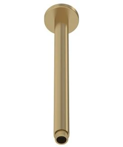 Venice Giro 300mm Brushed Brass Round Ceiling Shower Arm